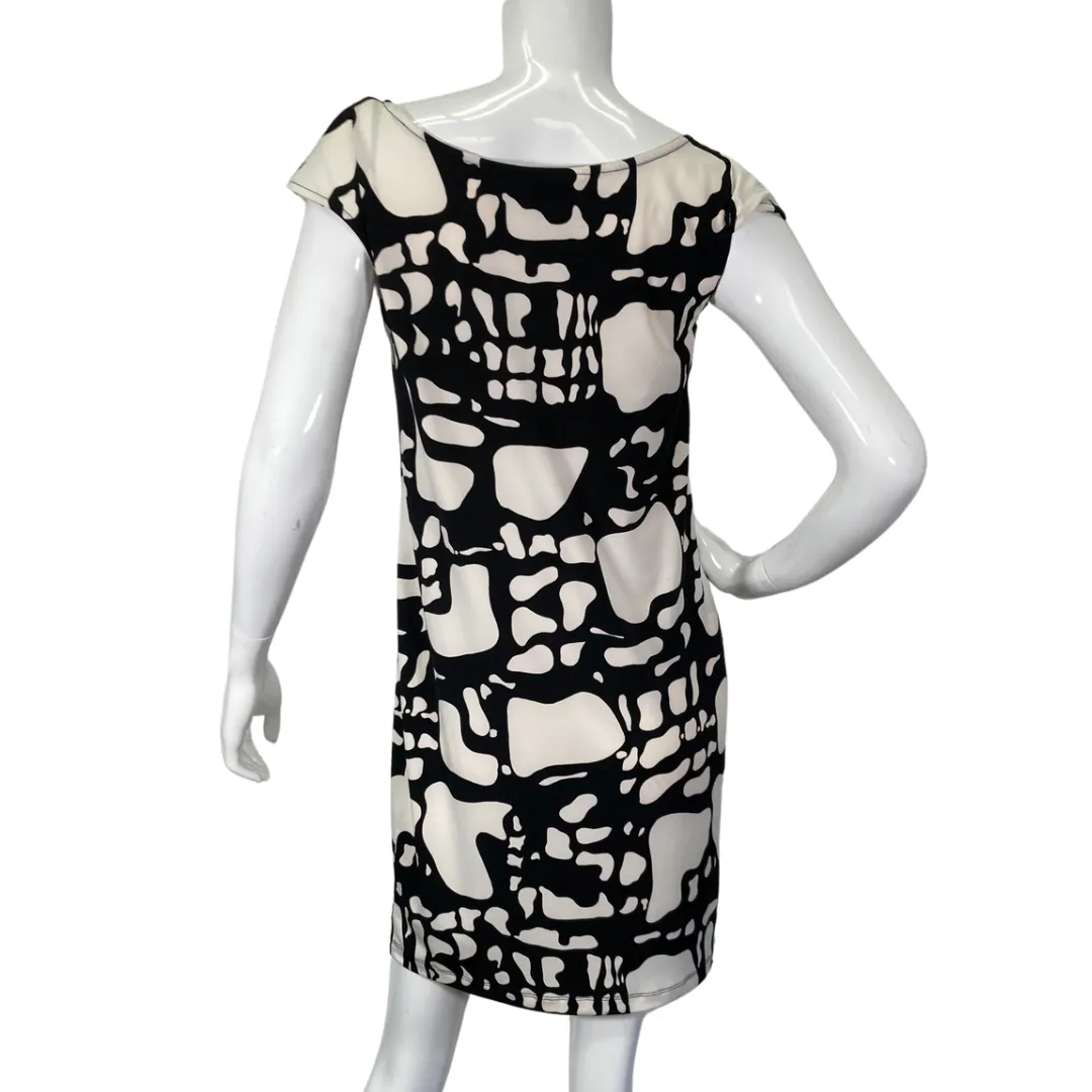 Tori Richards Black and White Patterned Dress