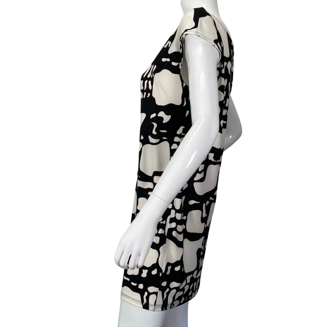 Tori Richards Black and White Patterned Dress