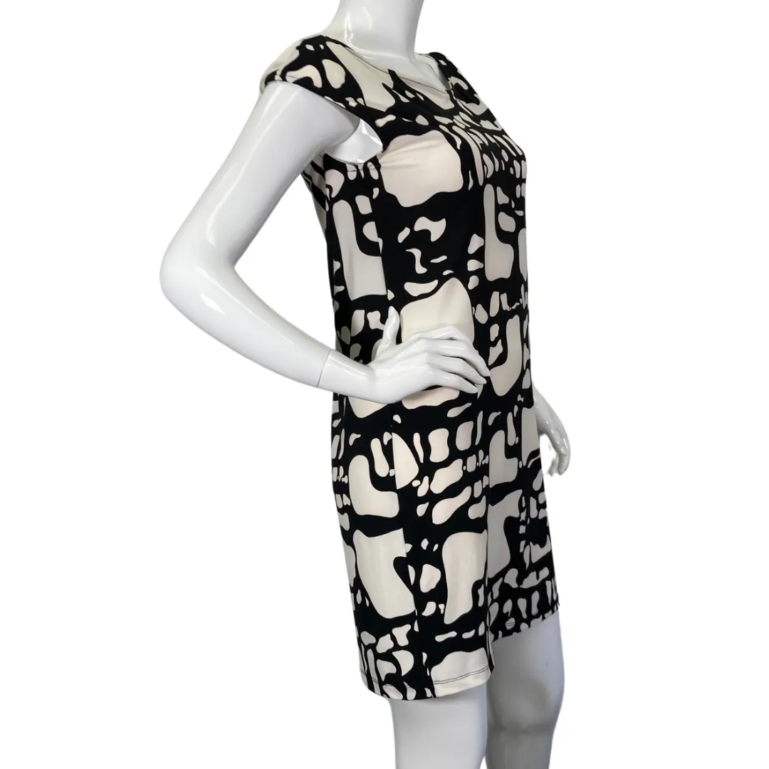 Tori Richards Black and White Patterned Dress