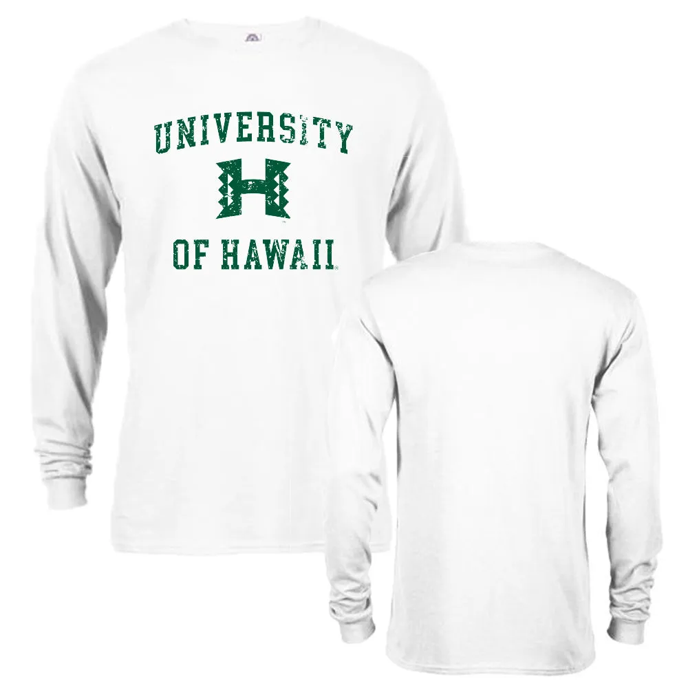 University of Hawaii Rainbow Warrior Distressed Retro Long Sleeve