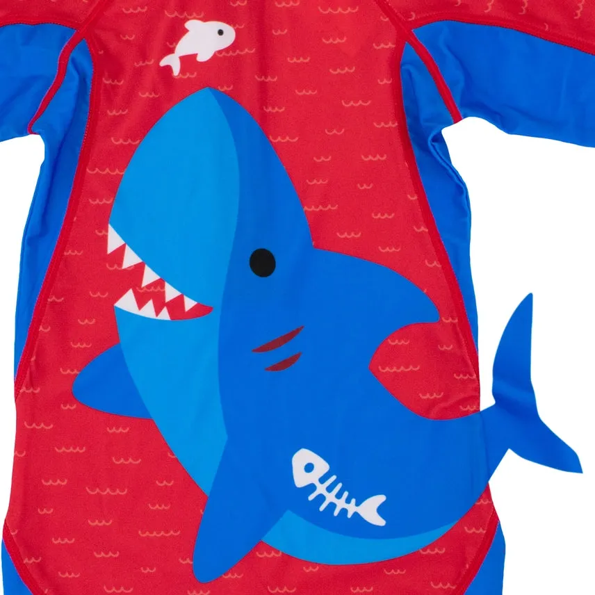 Zoocchini Baby/Toddler One Piece Surf Suit - Blue Shark