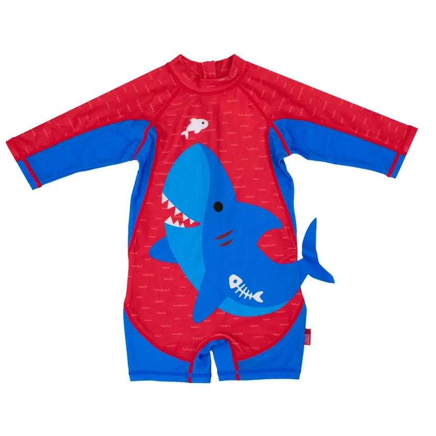 Zoocchini Baby/Toddler One Piece Surf Suit - Blue Shark